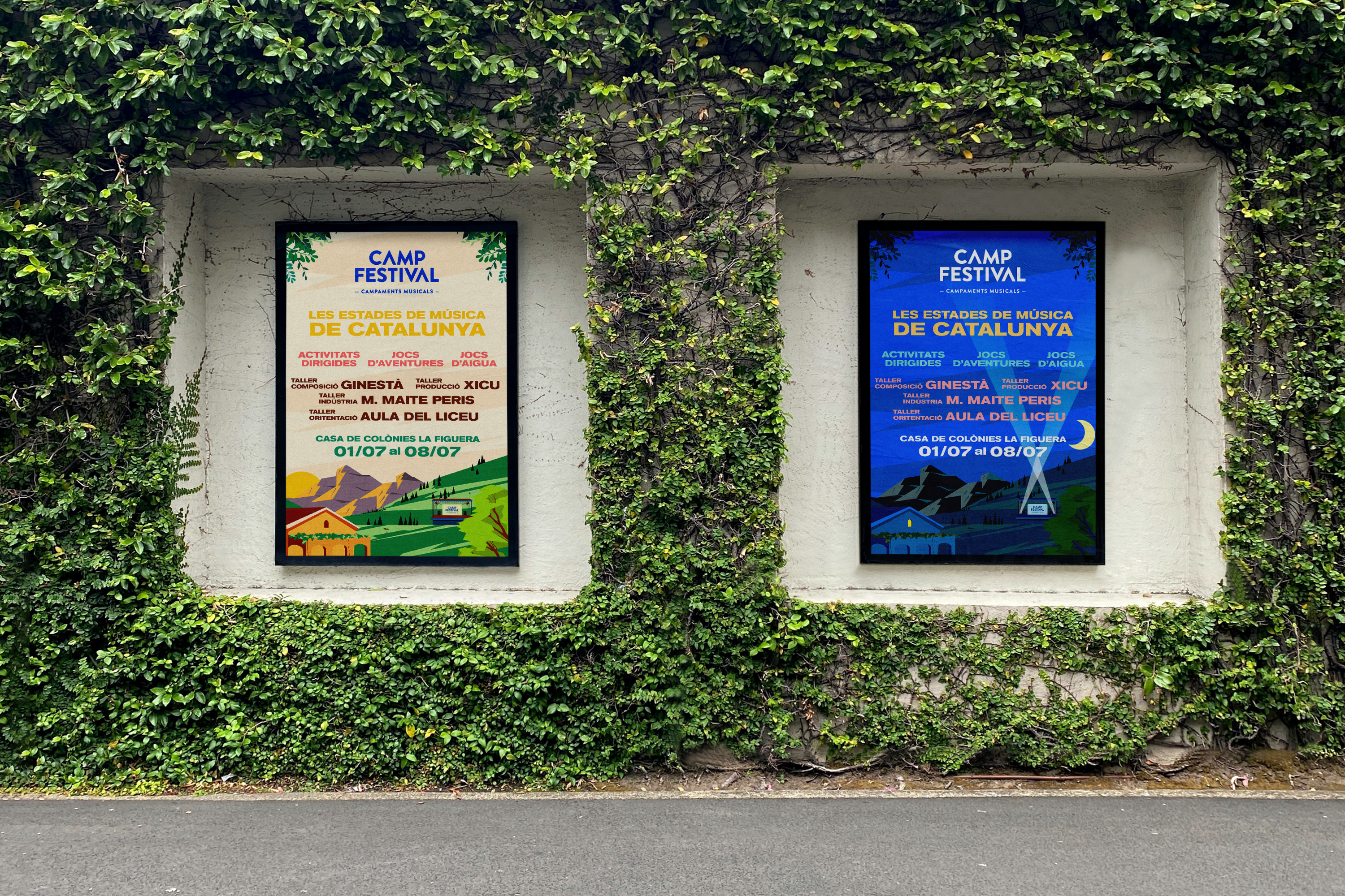Identidad corporativa de campamentos musicales