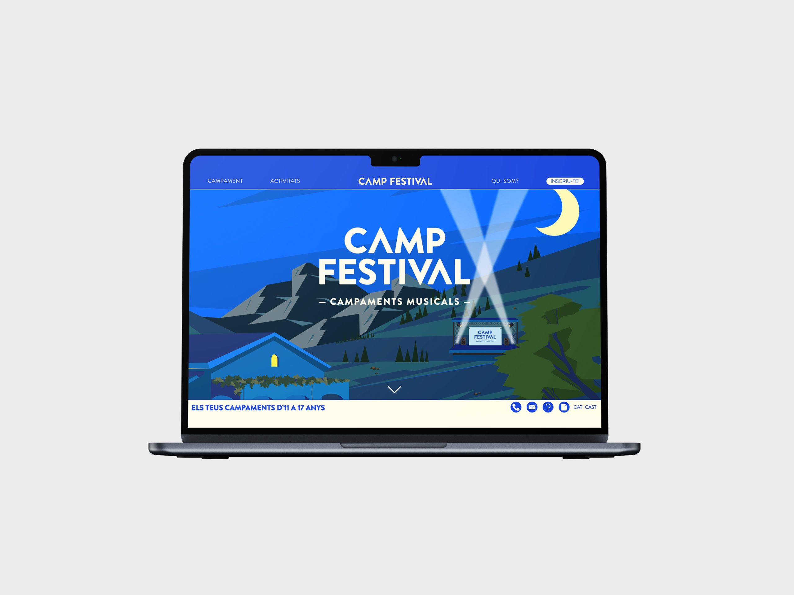Identidad corporativa de campamentos musicales